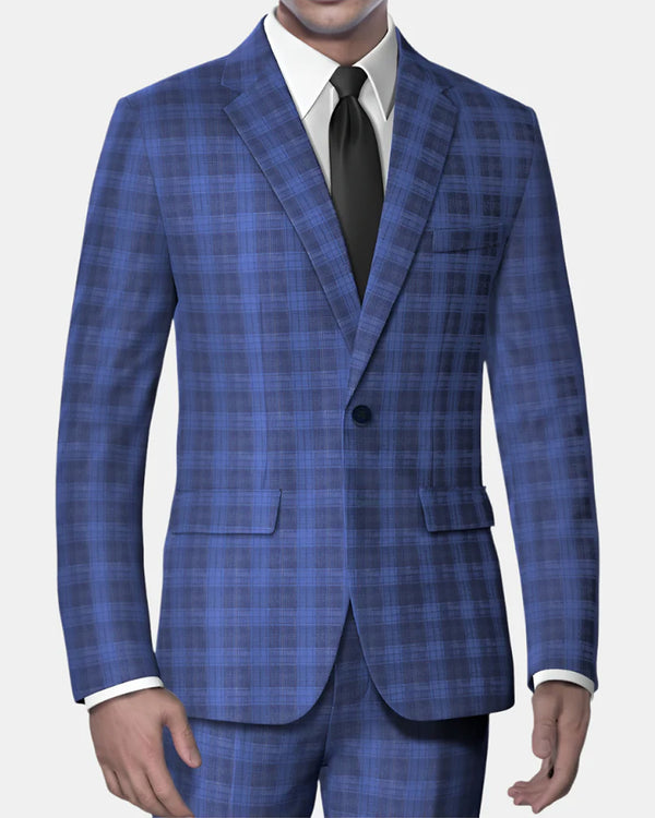 Blue Plaid / 2-Piece Suit